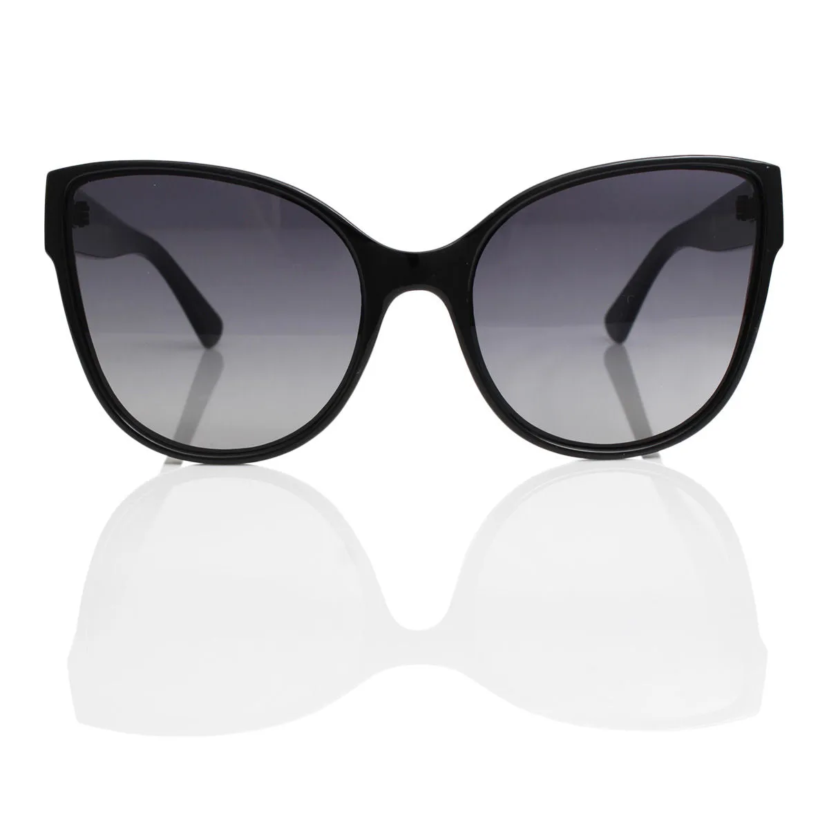 Retro Dimensional Cat Eye Sunglasses - Black