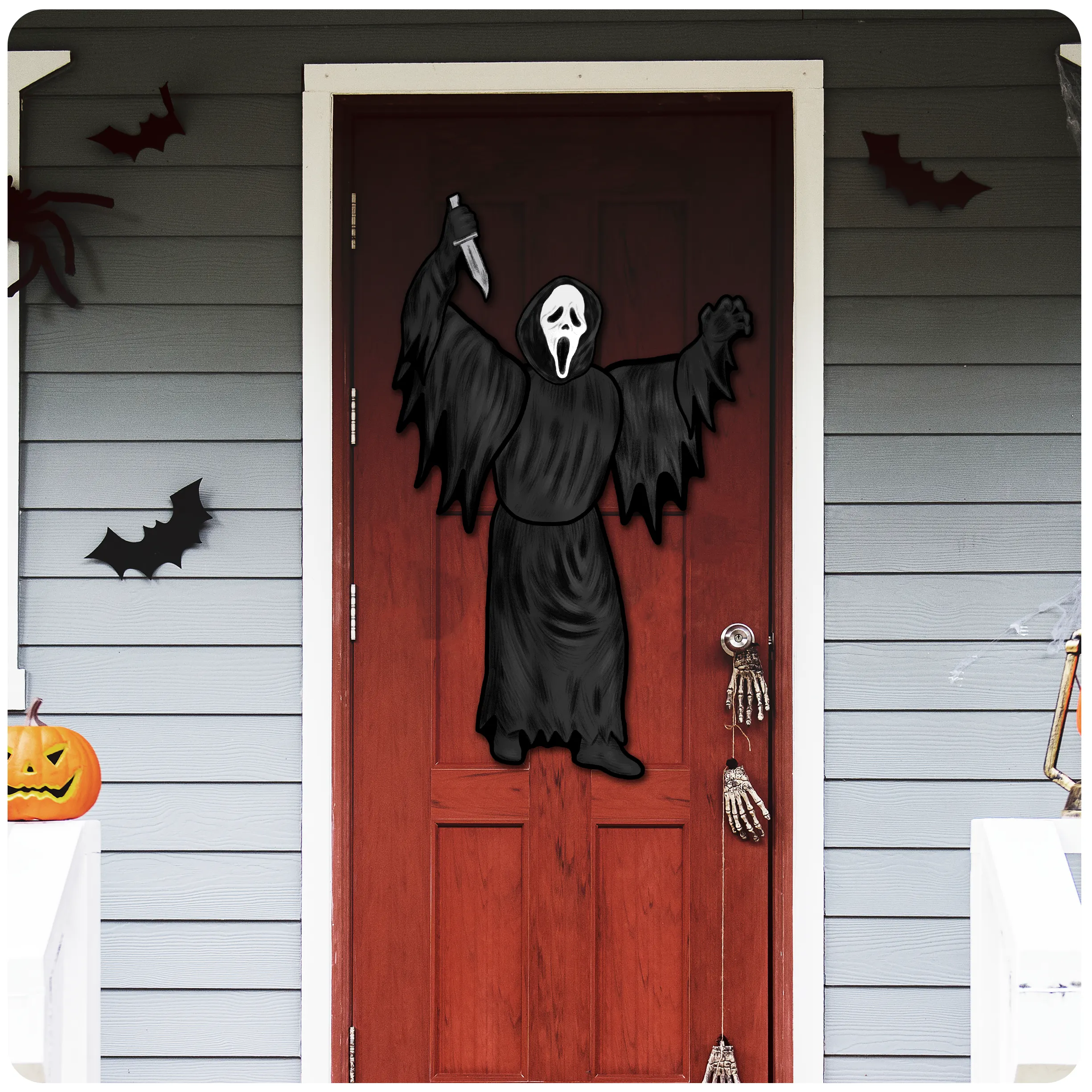 Retro Inspired Ghostface Scream Jointed Cutout Decoration