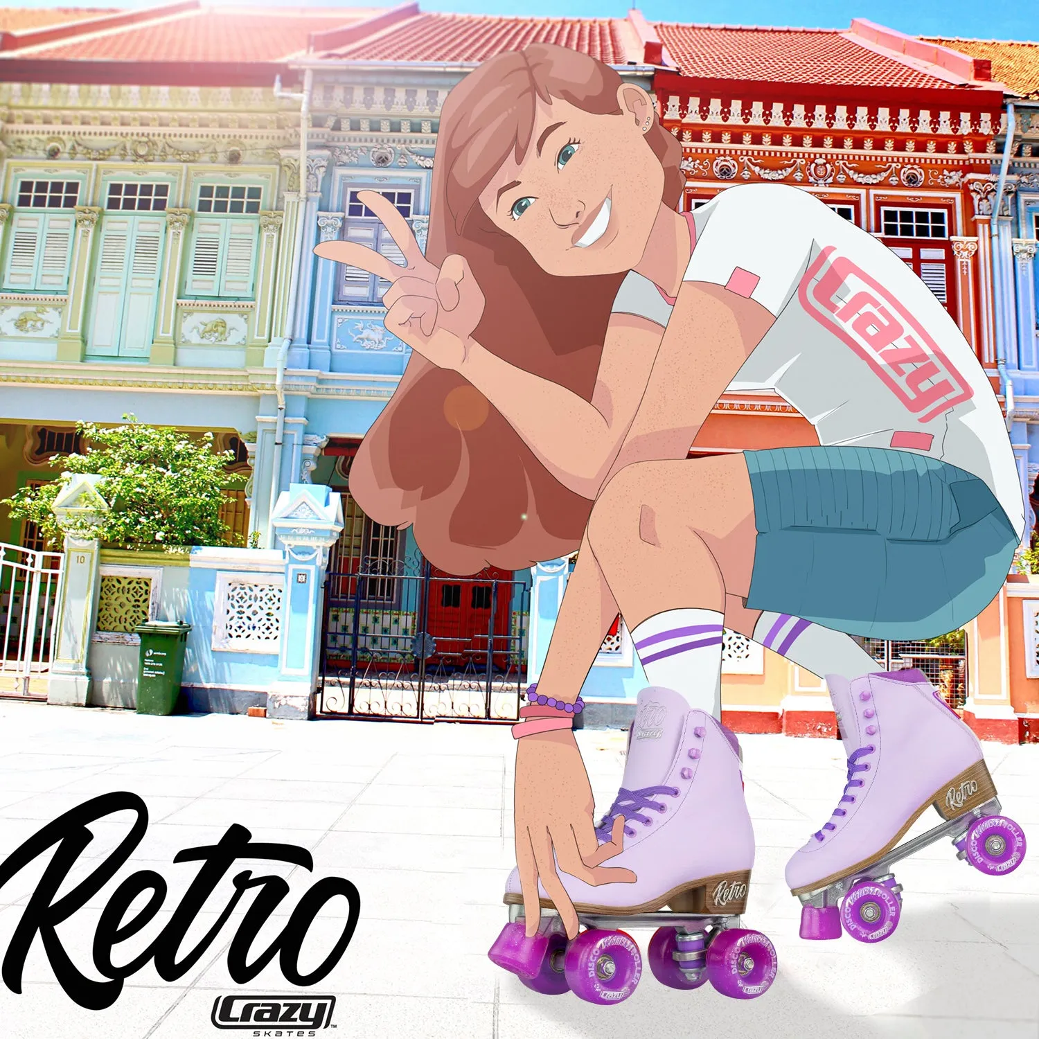 RETRO Purple - Roller Skates