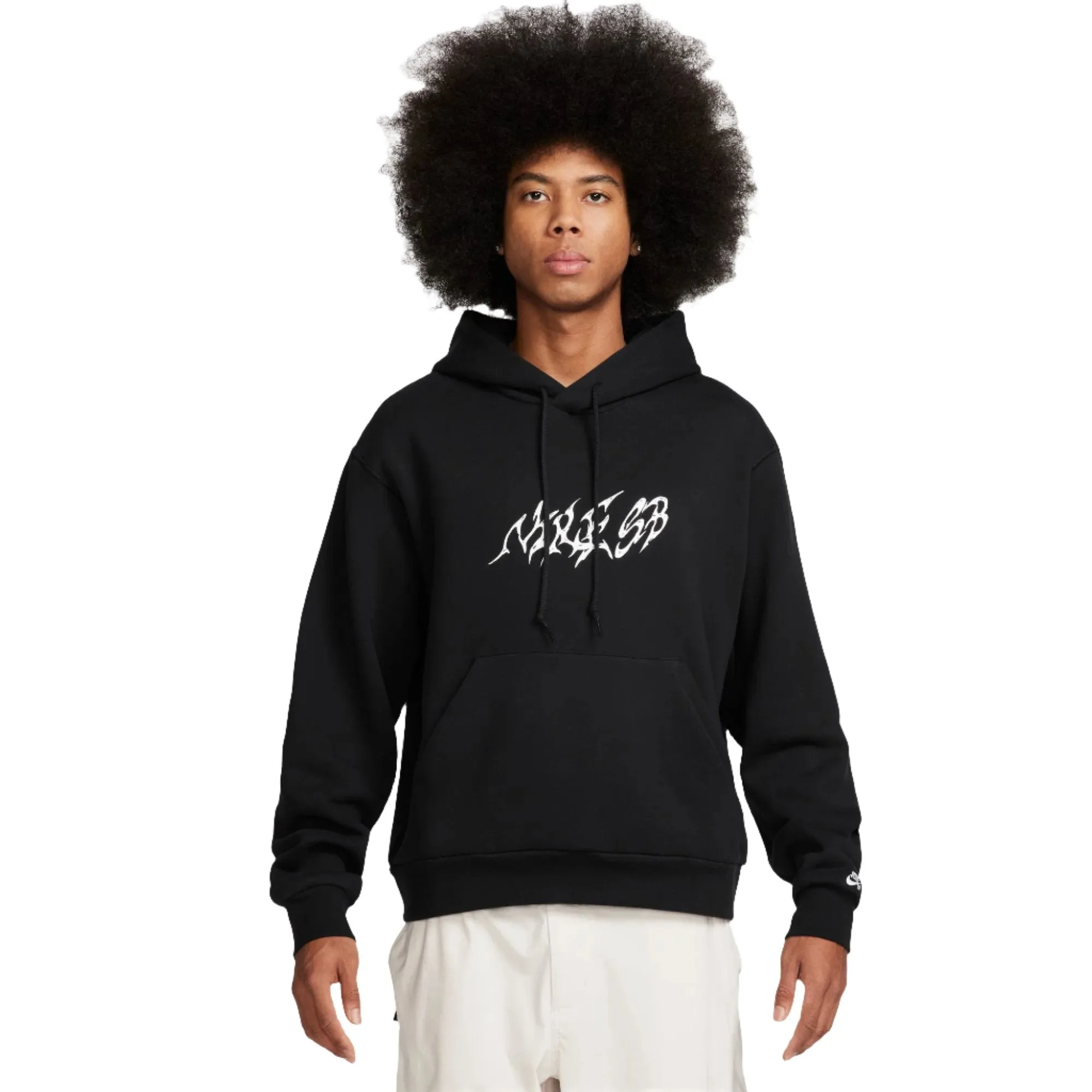 SB SKATE HOODIE BLACK / WHITE