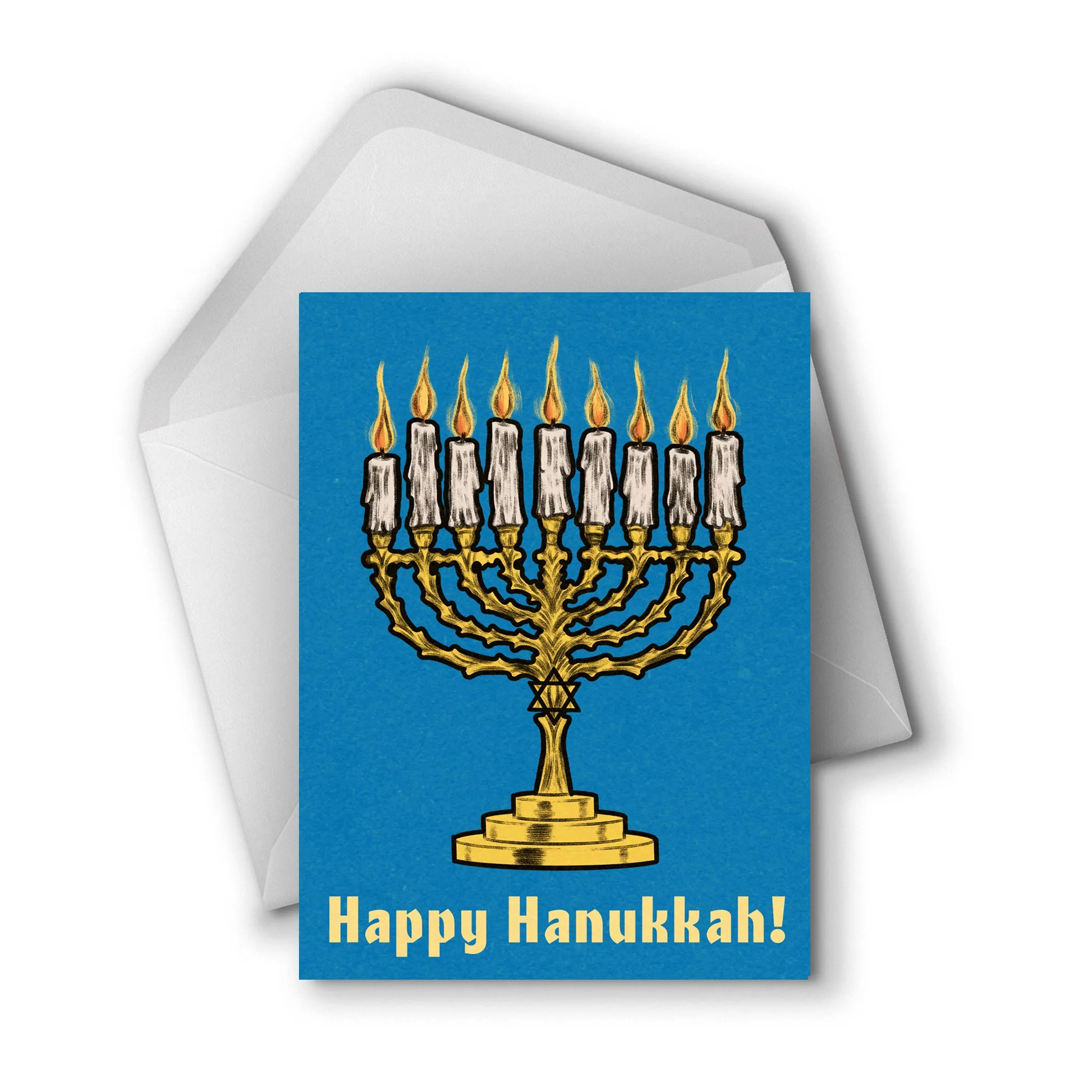 Set of 3 Retro-Inspired Hanukkah Cards