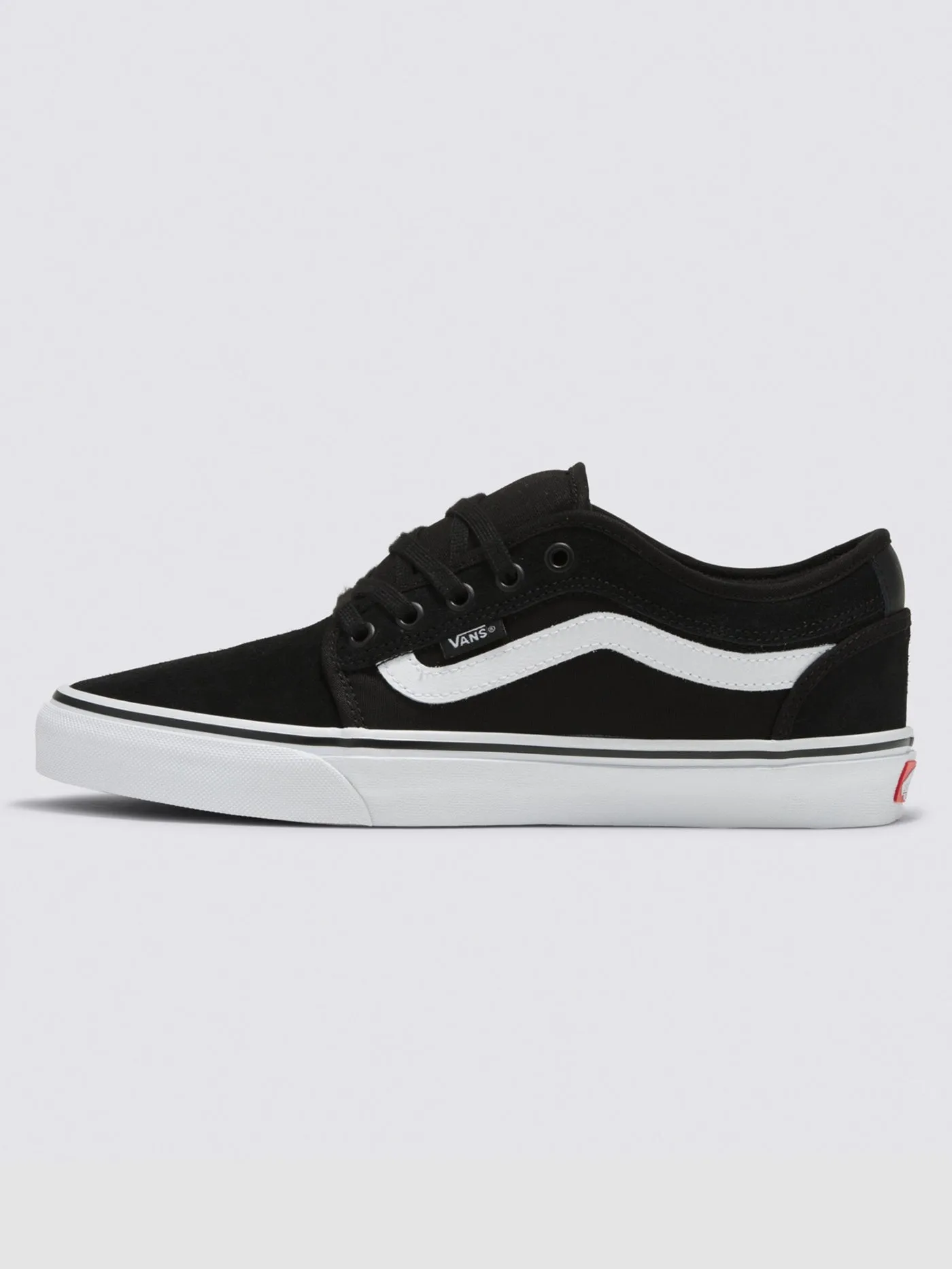 Skate Chukka Low Sidestripe Black/White Shoes