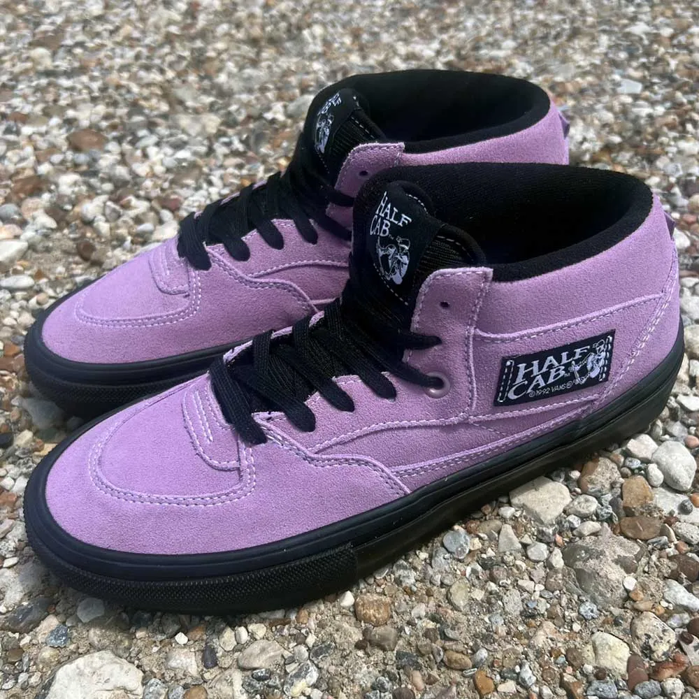 Skate Half Cab Lavender Fog Black Vans Suede Shoes