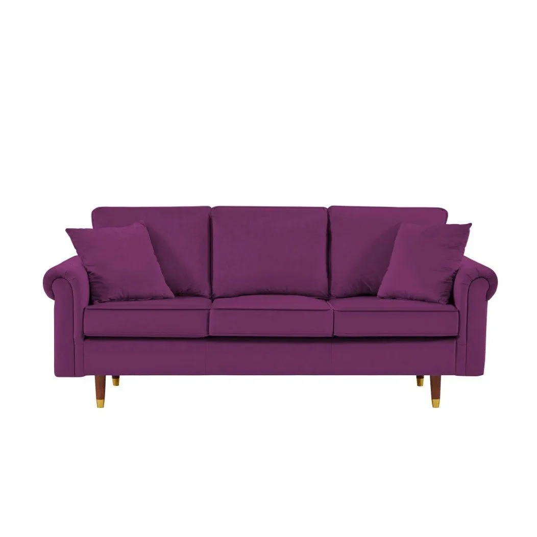 Straight Line Sofa Set in Purple