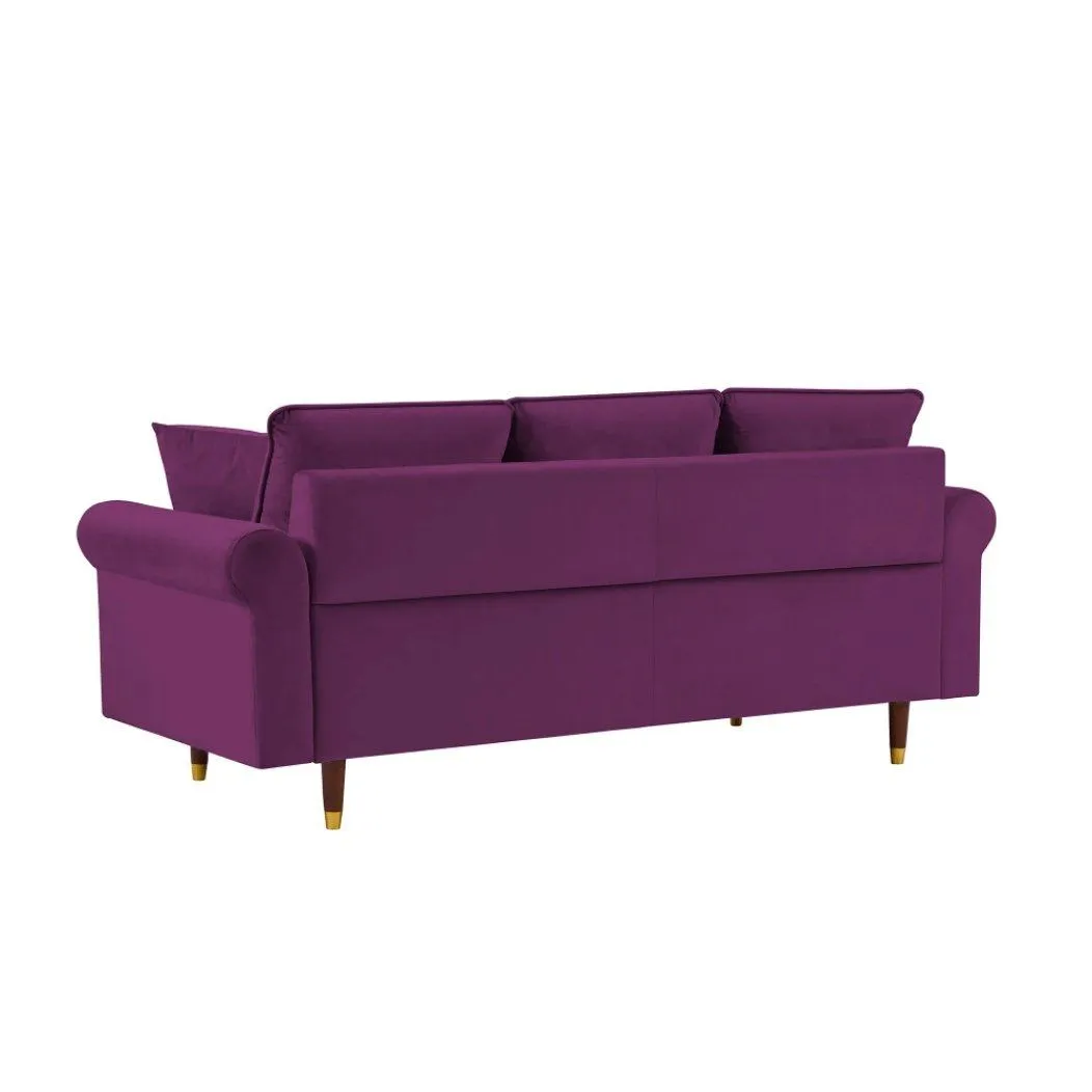 Straight Line Sofa Set in Purple