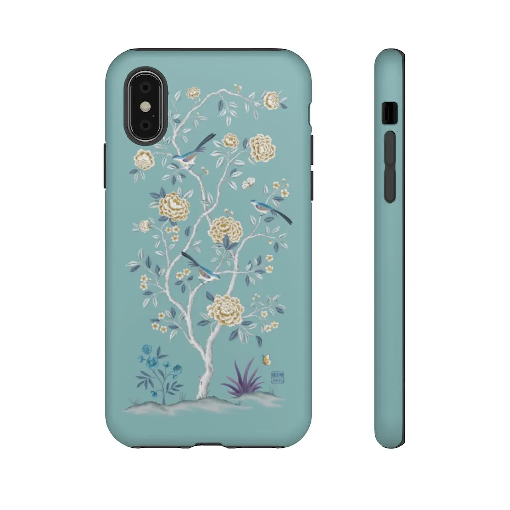 The Peony Tree - Teal Phone Case