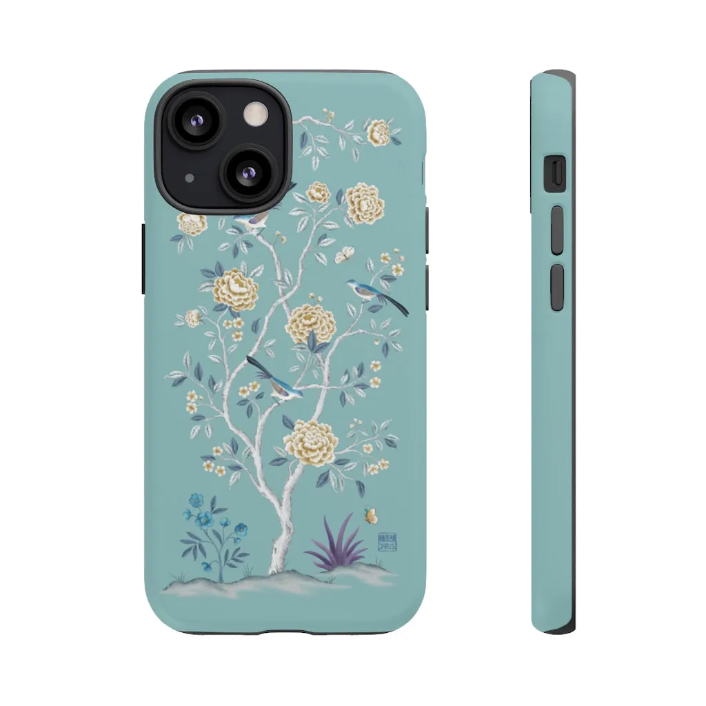 The Peony Tree - Teal Phone Case