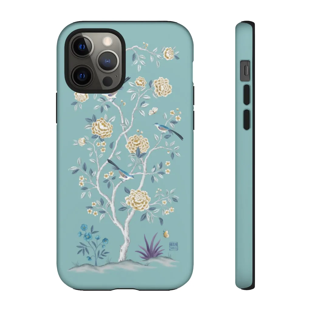 The Peony Tree - Teal Phone Case