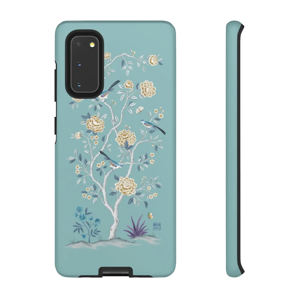 The Peony Tree - Teal Phone Case