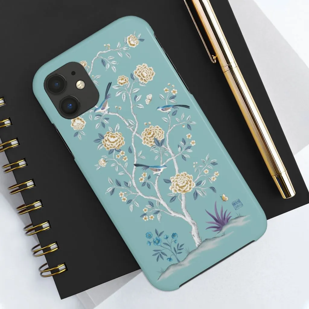 The Peony Tree - Teal Phone Case