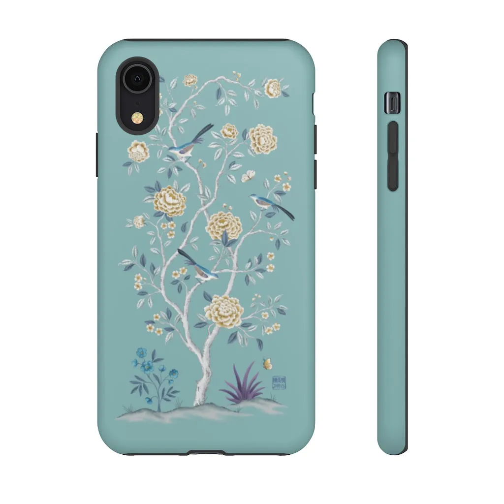 The Peony Tree - Teal Phone Case