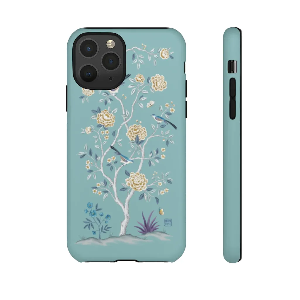 The Peony Tree - Teal Phone Case