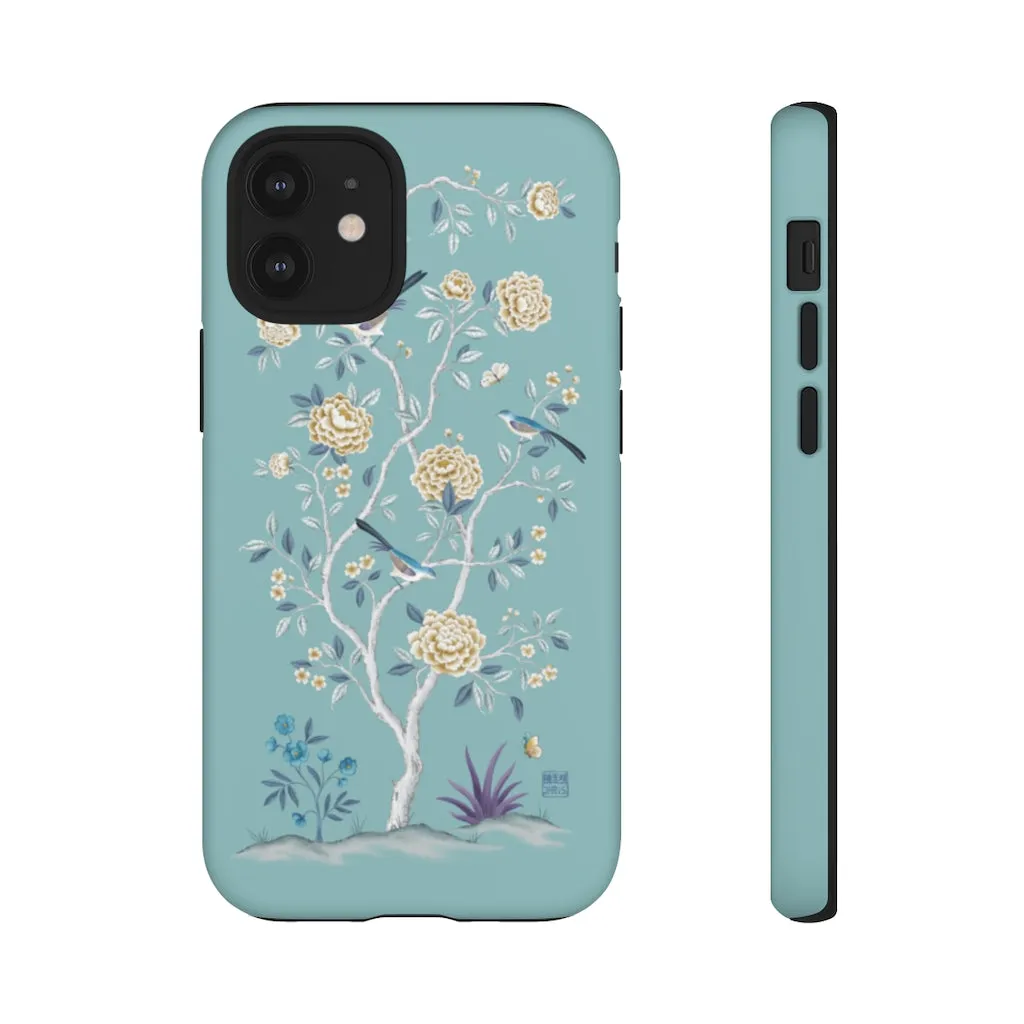 The Peony Tree - Teal Phone Case