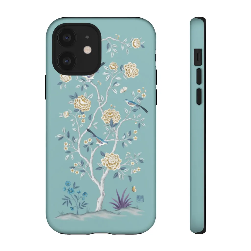 The Peony Tree - Teal Phone Case