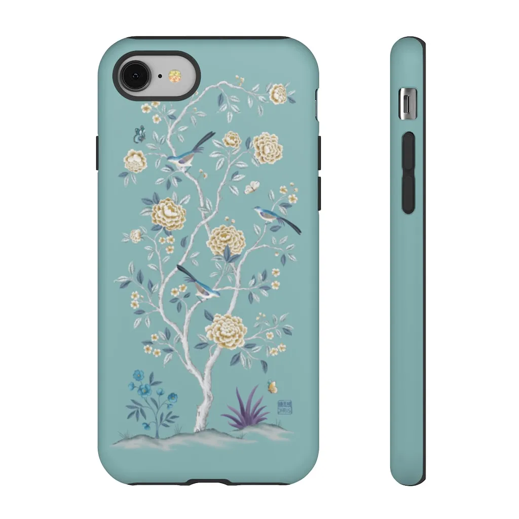 The Peony Tree - Teal Phone Case