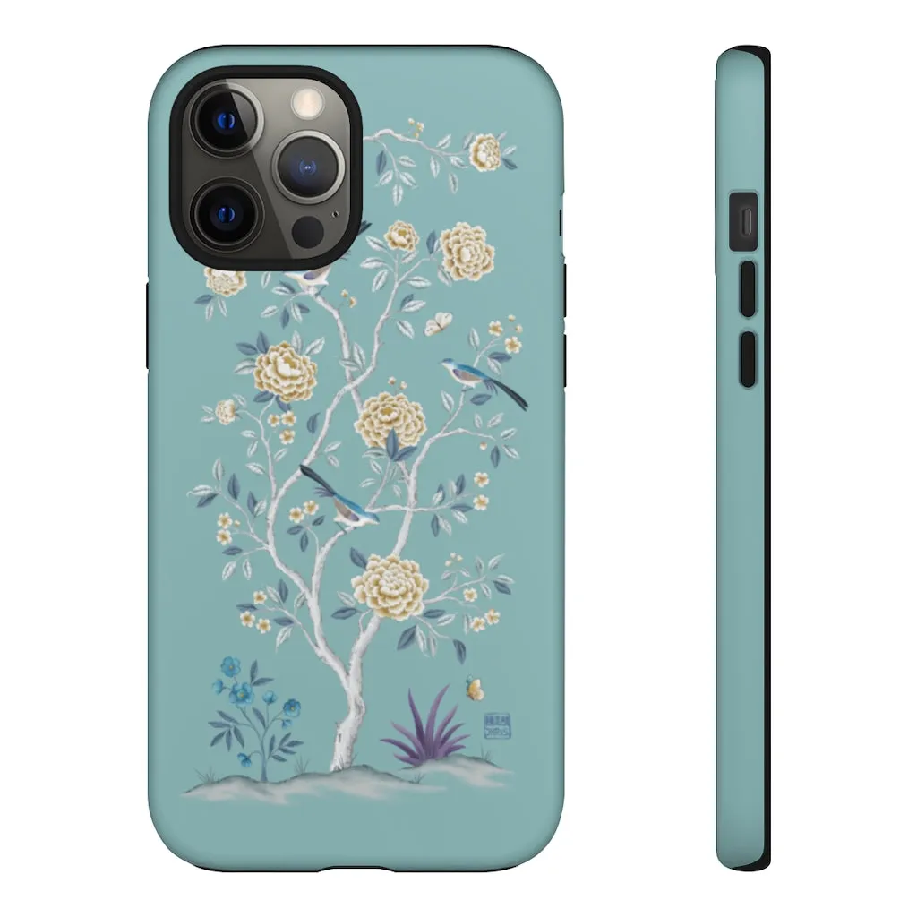 The Peony Tree - Teal Phone Case