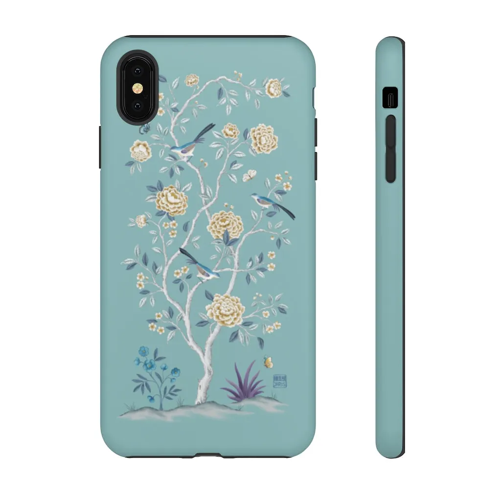 The Peony Tree - Teal Phone Case