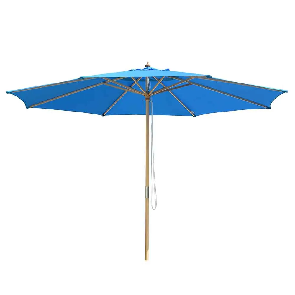 TheLAShop 13 Ft Wood Market Patio Umbrella Outdoor Furniture