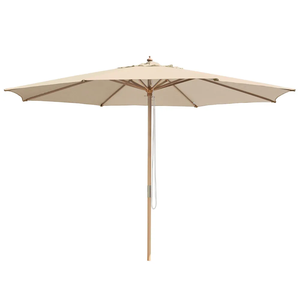 TheLAShop 13 Ft Wood Market Patio Umbrella Outdoor Furniture