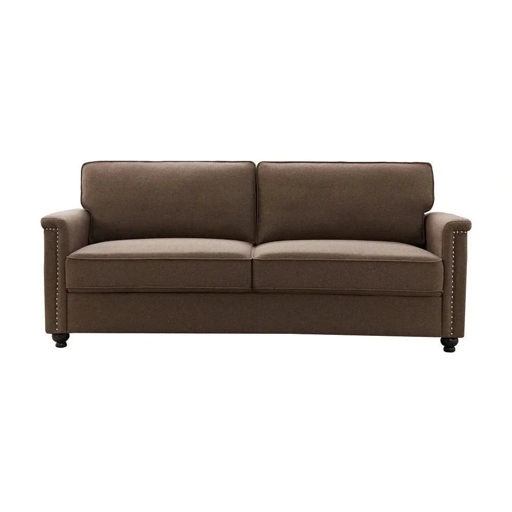 Tox Straight Line Sofa Set in Brown