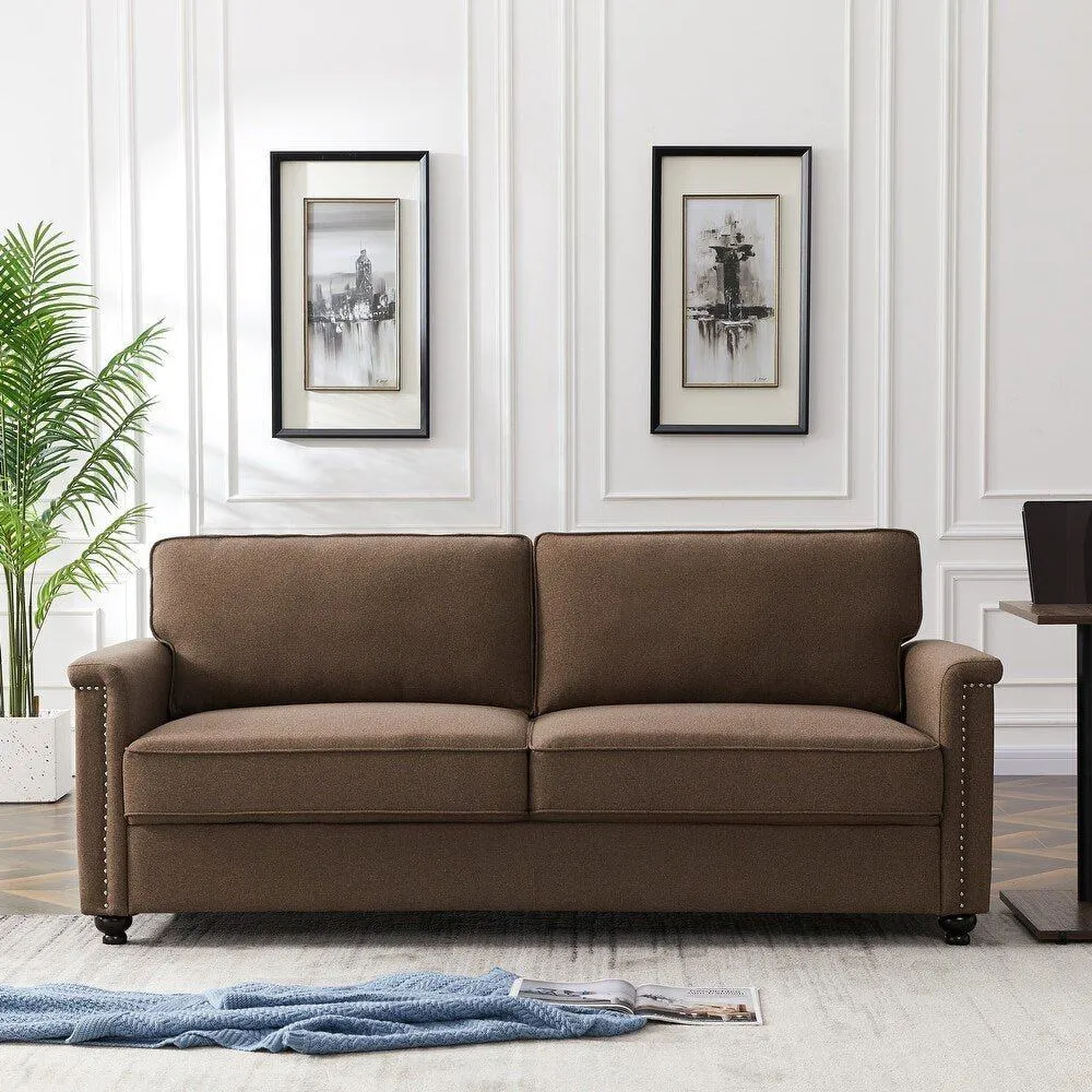 Tox Straight Line Sofa Set in Brown