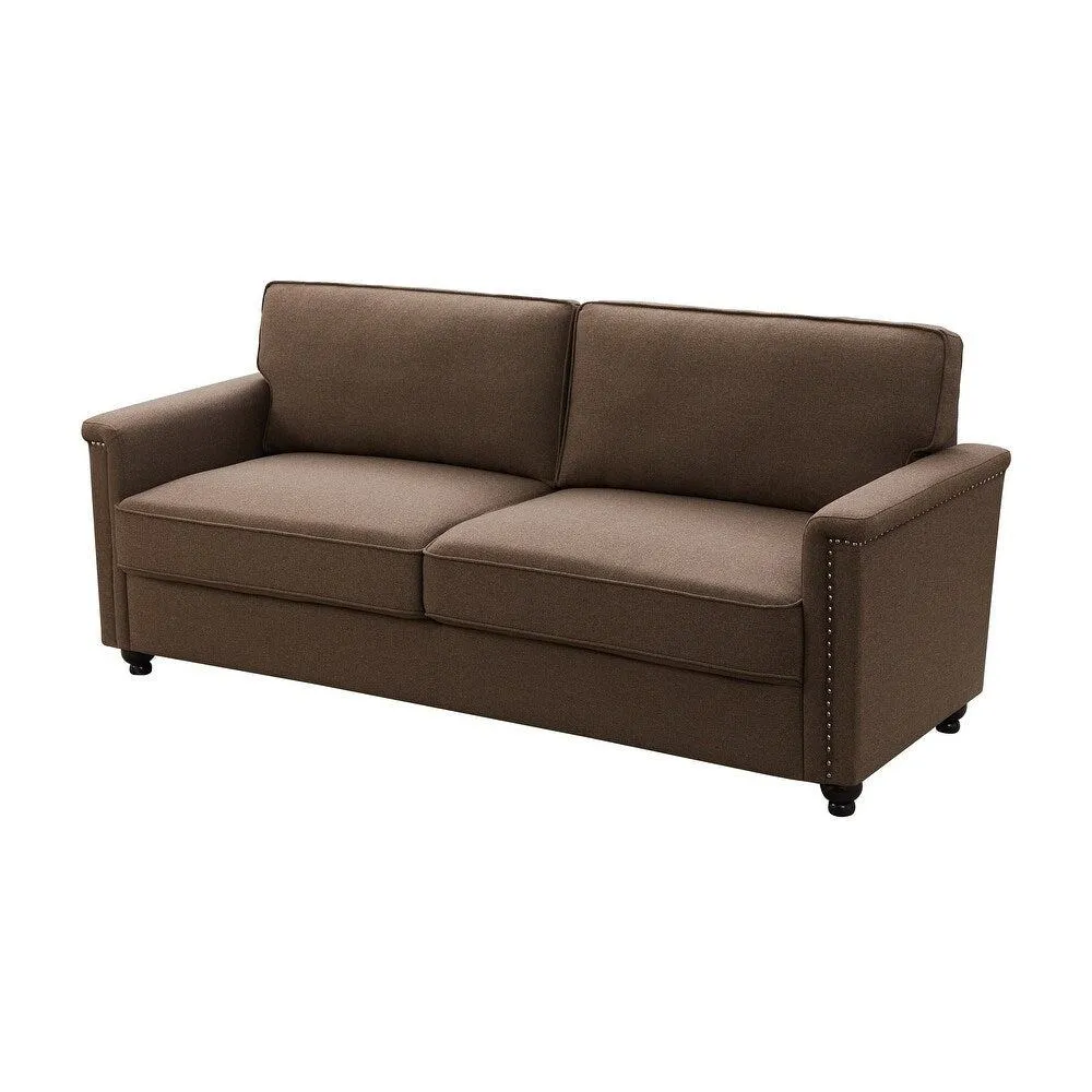 Tox Straight Line Sofa Set in Brown