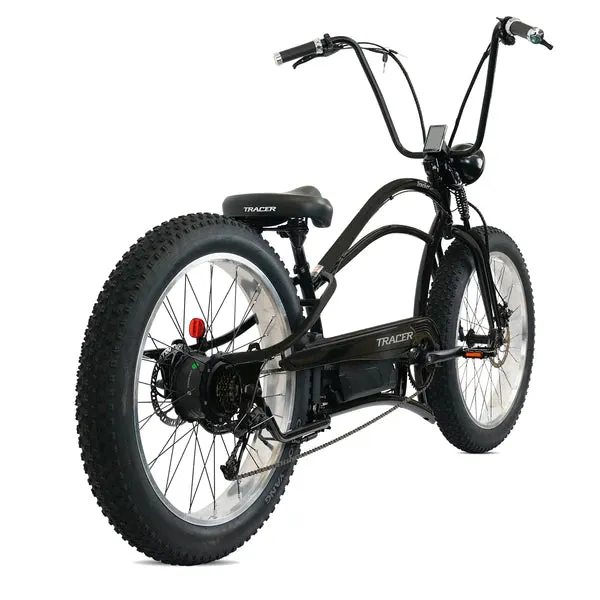 Tracer Tracker DS7 26" 7 Speed Stretch E-Bike with Classic Dual Springer Fork.