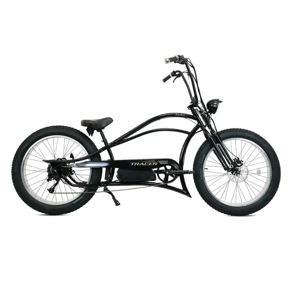 Tracer Tracker DS7 26" 7 Speed Stretch E-Bike with Classic Dual Springer Fork.