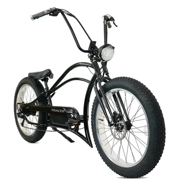 Tracer Tracker DS7 26" 7 Speed Stretch E-Bike with Classic Dual Springer Fork.