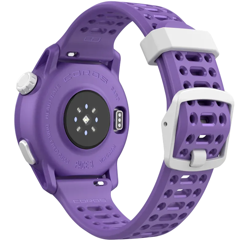 Unisex PACE 3 GPS Sport Watch - Violet / Silicone Band