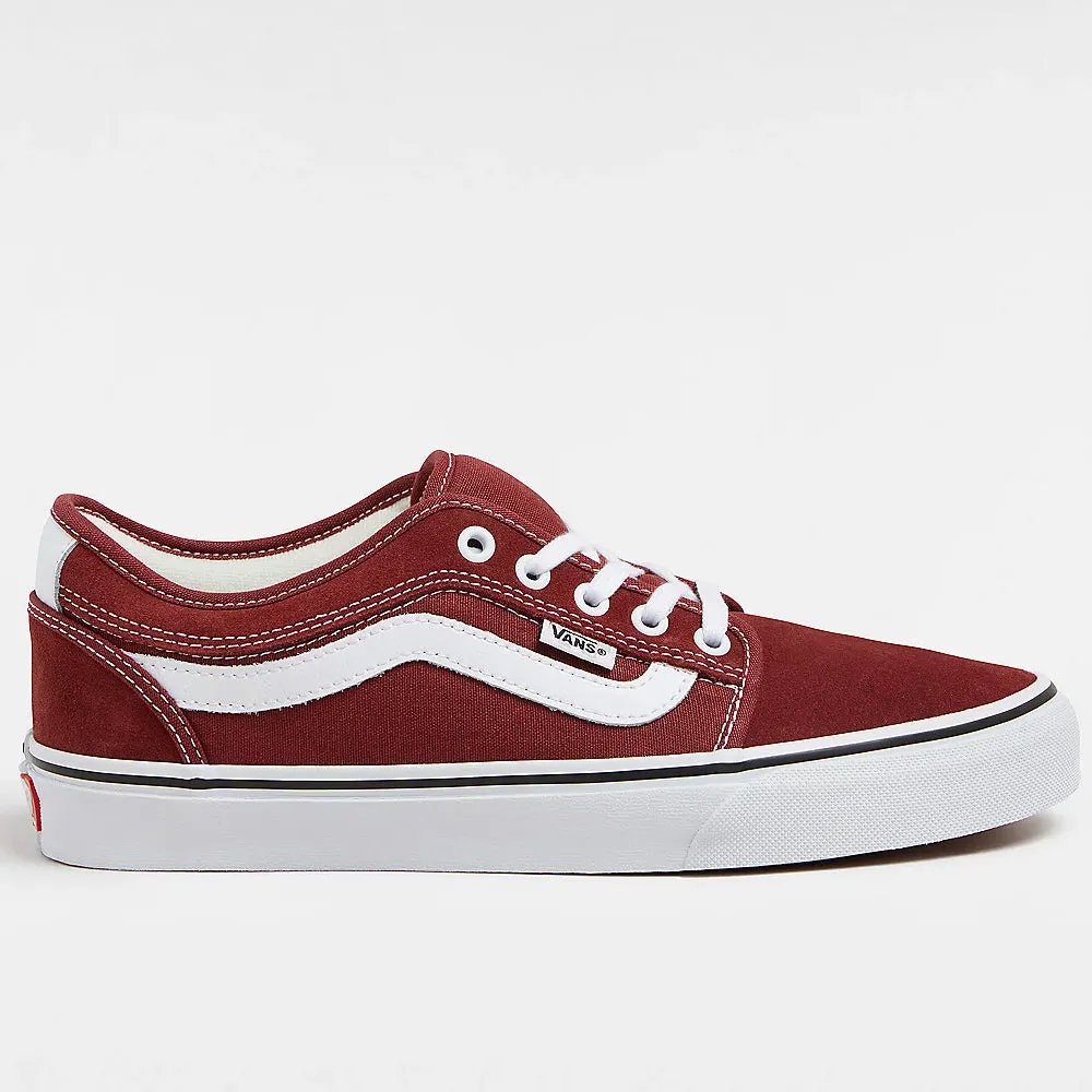 Vans Chukka Low Sidestripe - Burgandy / White