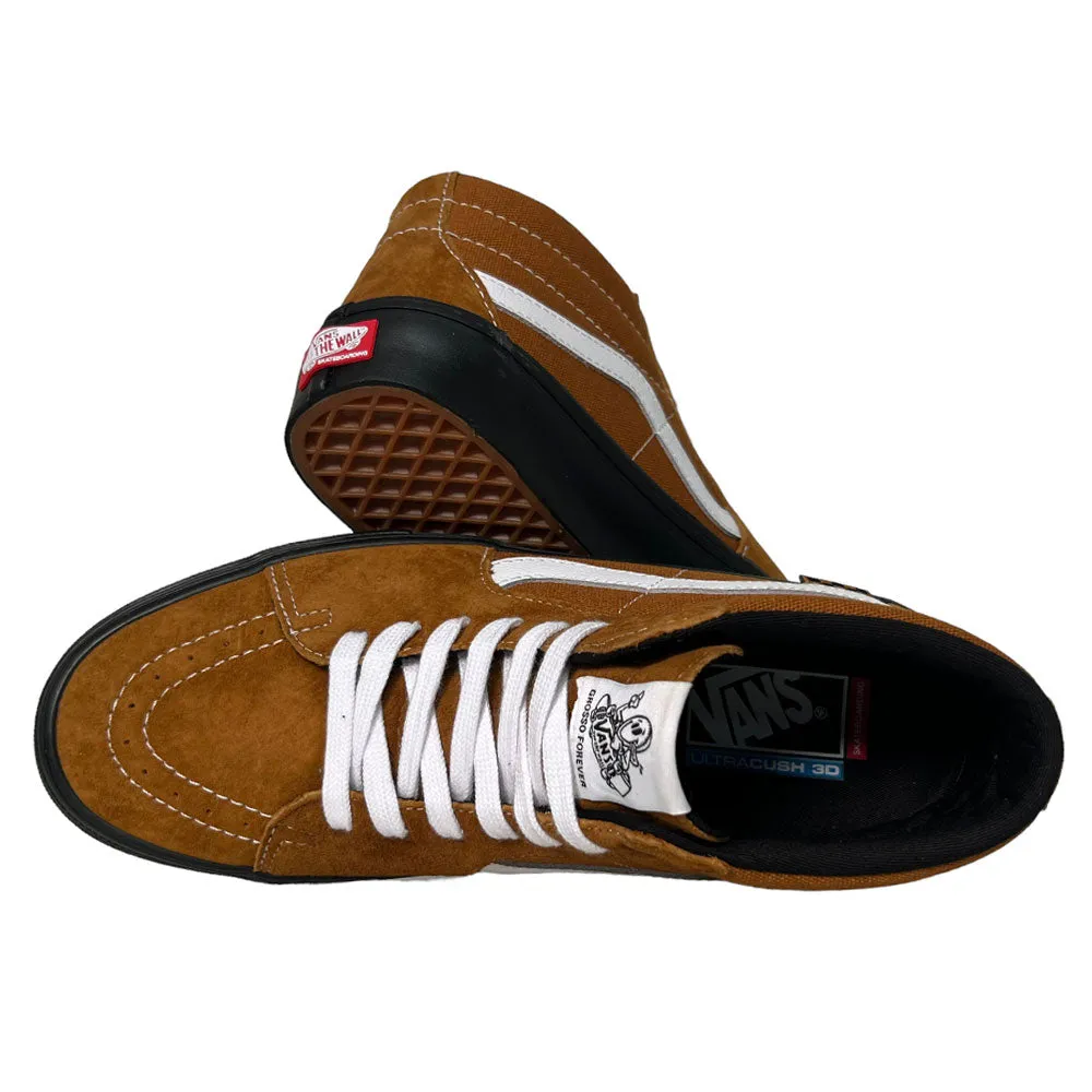 Vans Skate Grosso Mid Brown Black Pig Suede Shoes