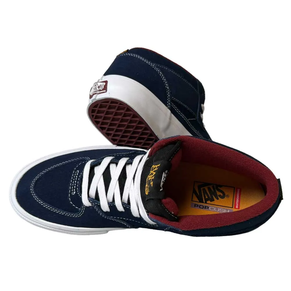 Vans Skate Half Cab Navy Burgundy Suede Shoes