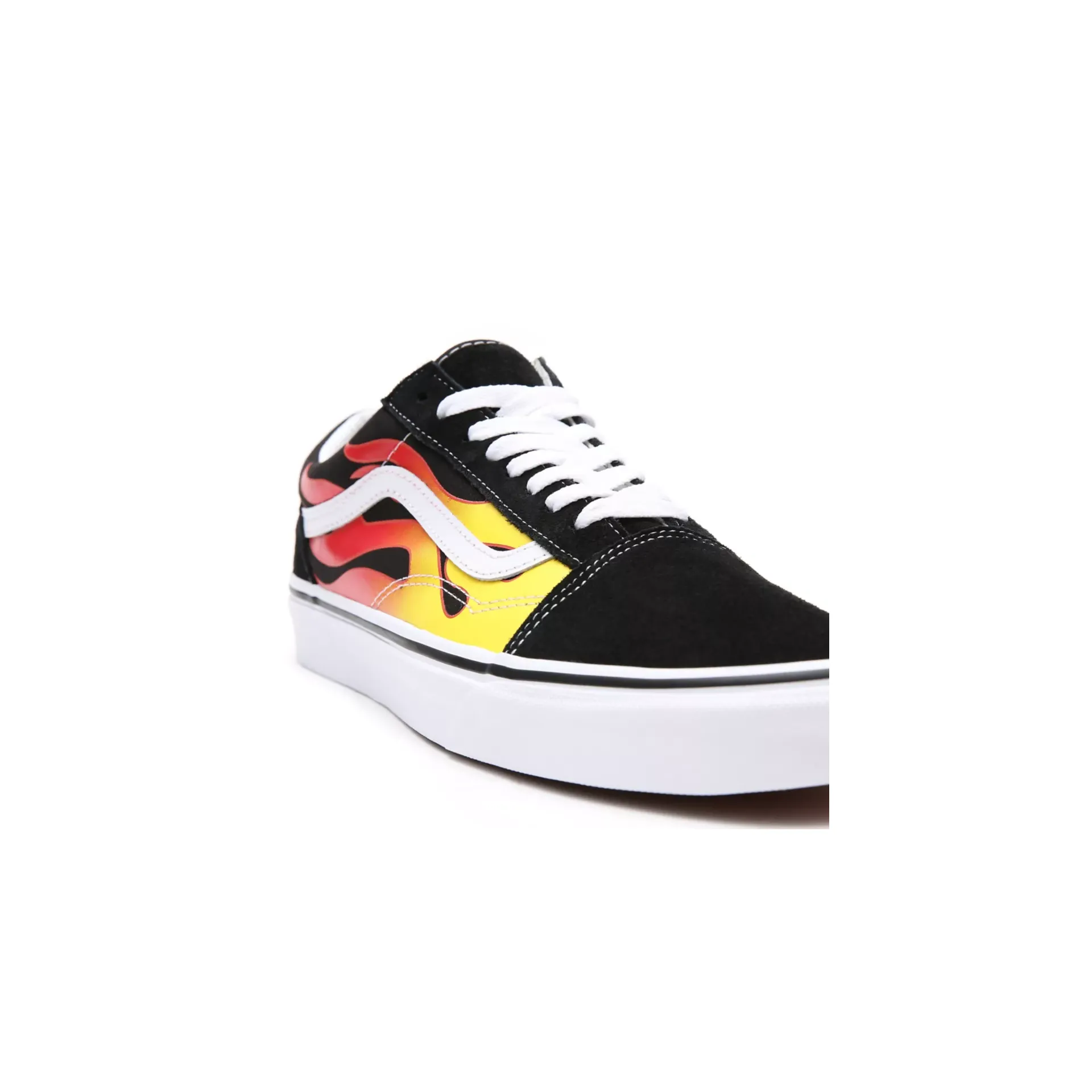 Vans Unisex Flame Old Skool Shoes - Black / True White