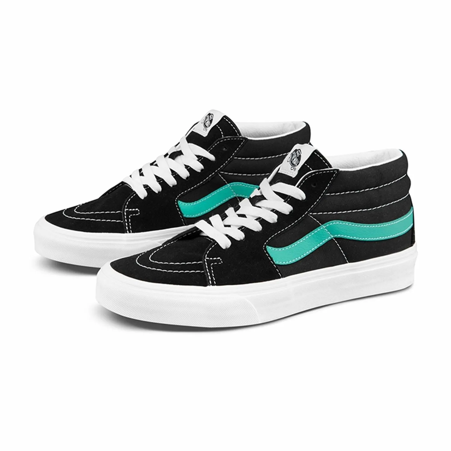 Vans Unisex Sk8 Mid Classic Sport Shoes - Black / Waterfall