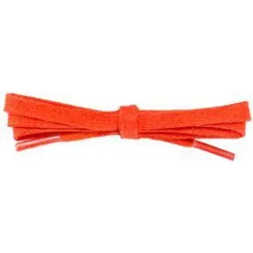 Waxed Cotton 1/4" Flat Dress Laces - Citrus Orange (2 Pair Pack) Shoelaces