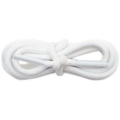 Waxed Cotton Round 3/16" - White (12 Pair Pack) Shoelaces