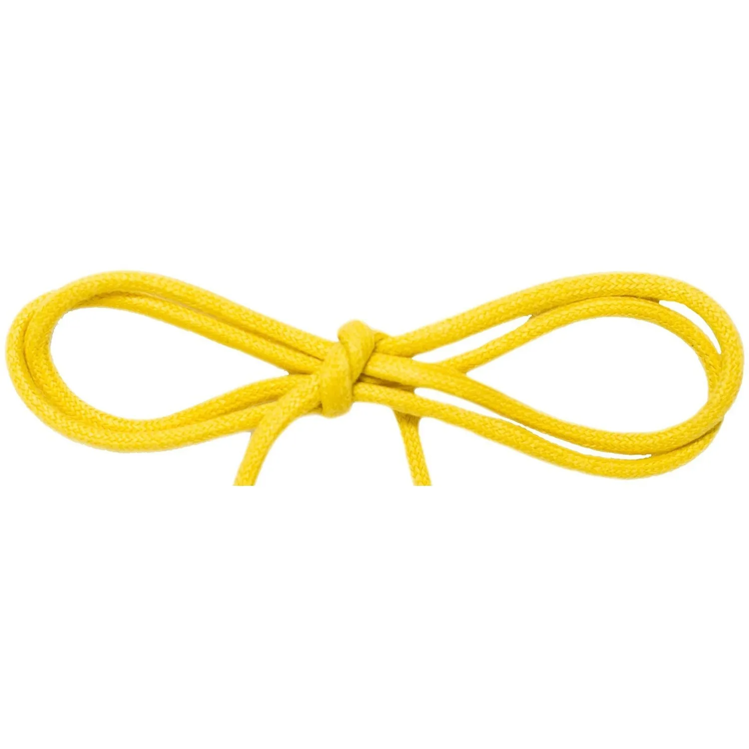 Waxed Cotton Thin Round 1/8" Dress Laces - Yellow (2 Pair Pack) Shoelaces