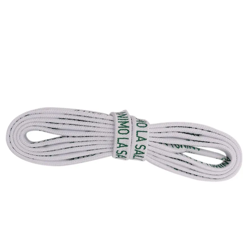 White Flat Polyester Printed Shoelaces