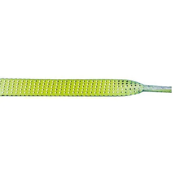 Wholesale Glitter Flat 3/8" - Lime Gradient (12 Pair Pack) Shoelaces