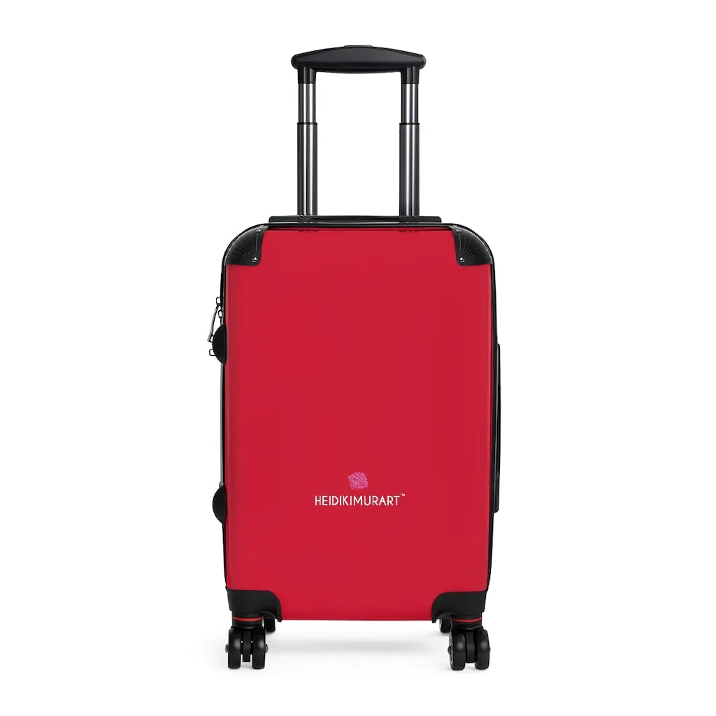 Wine Red Cabin Suitcase, Carry On Luggage With 2 Inner Pockets & Built in TSA-approved Lock With 360° Swivel