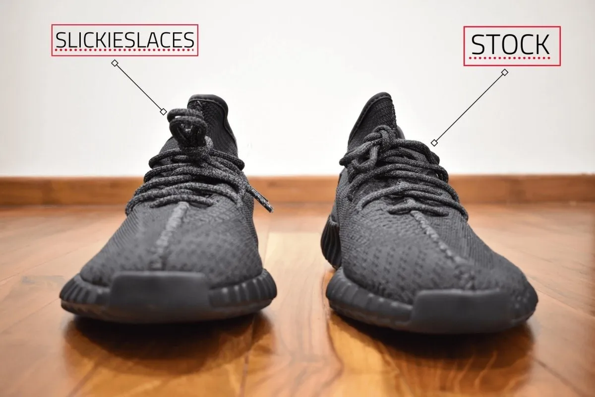 Yeezy Laces 3M Reflective Rope Laces V2 - Black Laces for Yeezy Boost 350 V2 Black / Yecheil / Cinder