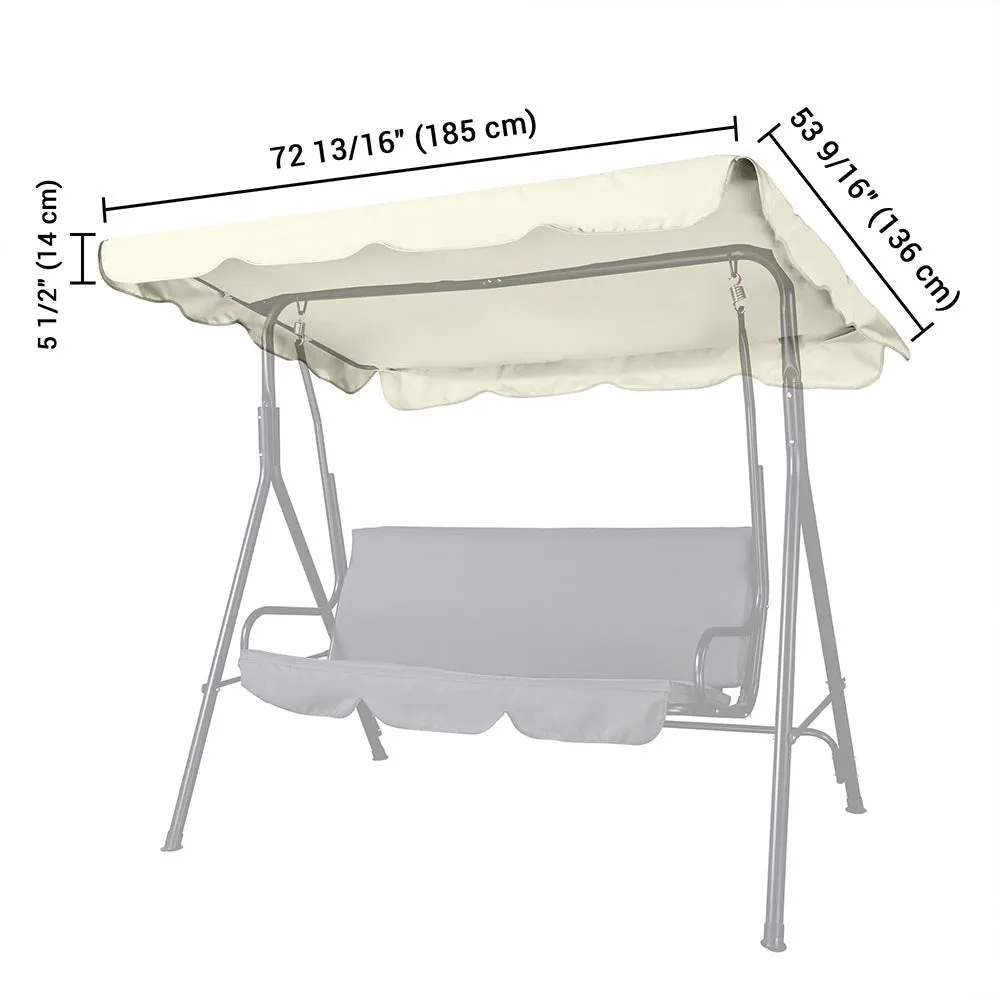 Yescom Patio Porch Replacement Swing Canopy 72"x53"