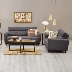 Zolo Suede Sofa Set in Grey Color